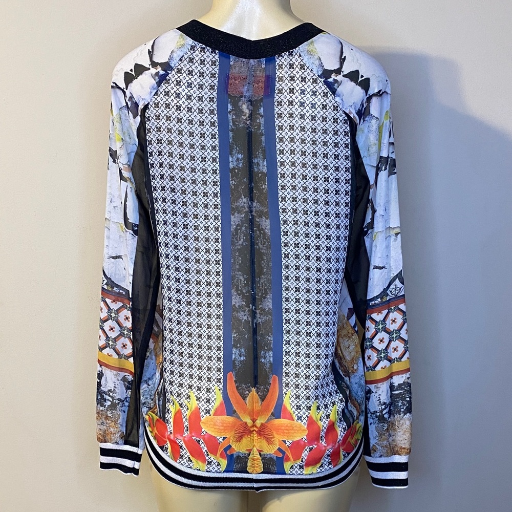 Clover Canyon Multicolor Graphic Long Sleeve Blouse Size XS - Picture 4 of 8